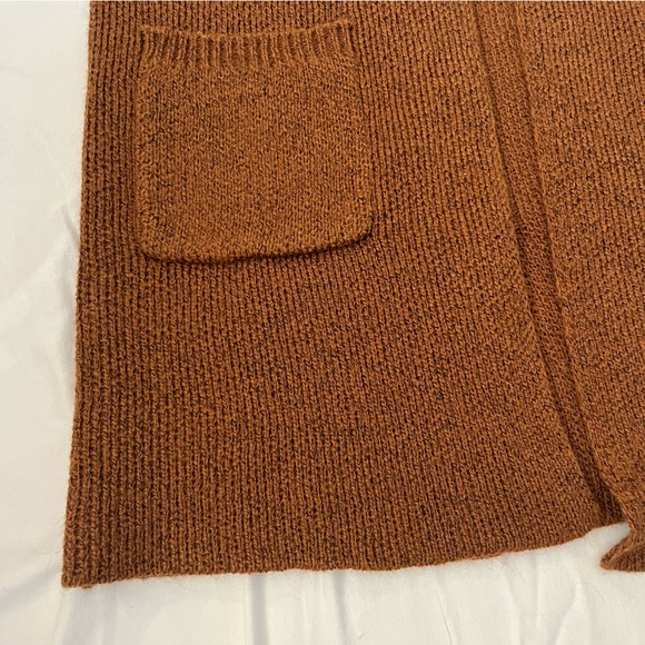 Long brown button-down sweater coat - size L - Picture 6 of 6